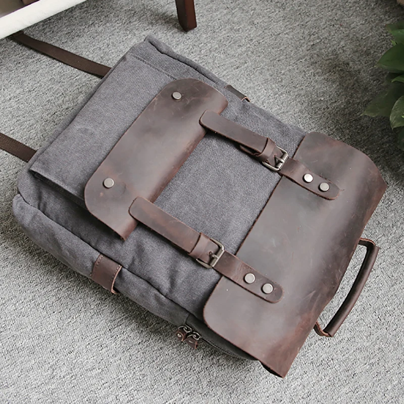 Сумка через плечо AETOO мужской холщовый рюкзак художественный стиль школьная