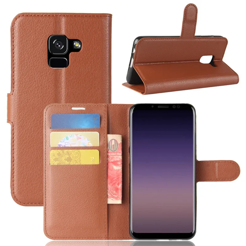 A. spanice для Galaxy A8 Plus 2018 кошелек Флип кожаный чехол подставка держатель TPU samsung сумка