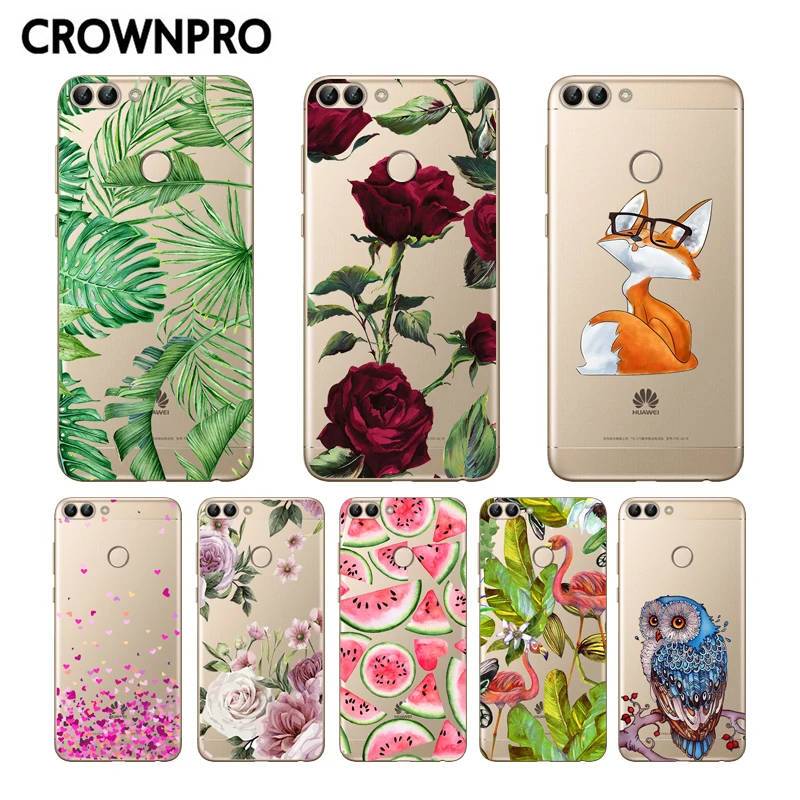 CROWNPRO СПС huawei P Smart чехол силиконовый мягкий ТПУ чехол P Smart Coque задний телефон для Funda huawei P Smart чехлы