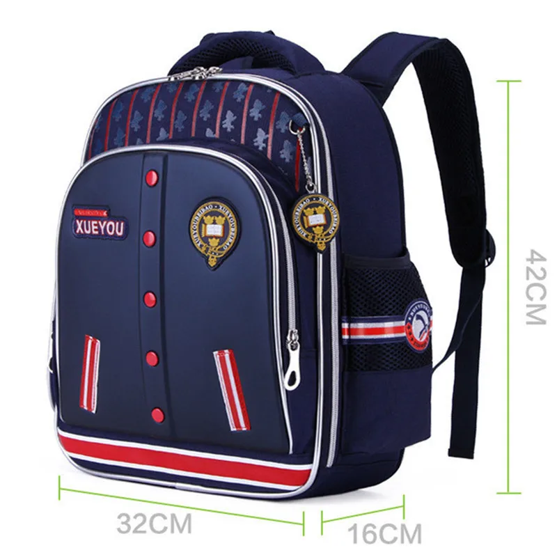 deep blue large Детский Школьный рюкзак подростковый большой водонепроницаемый ортопедический ученический класс 1-6 начальные школьные ранцы для мальчиков и девочек - Цвет: deep blue large
