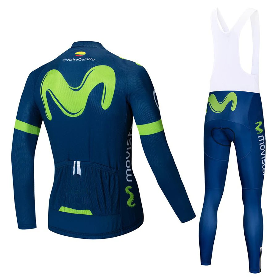 Movistar Team, комплект из Джерси с длинным рукавом для велоспорта, комбинезон, ropa ciclismo, одежда для велоспорта, MTB велосипед, Джерси, Униформа, мужская одежда