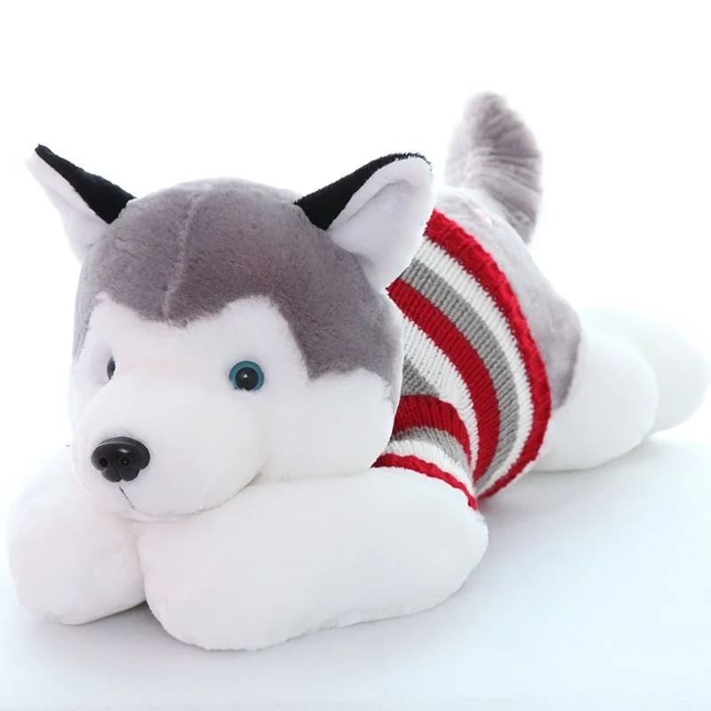 

Cute Creative Husky Plush Toy Large pillow doll Child Birthday Gift Doll 55cm
