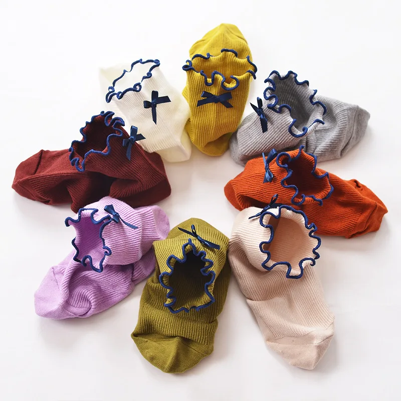 Женские милые кружевные носки без пятки хлопковые однотонные забавные с