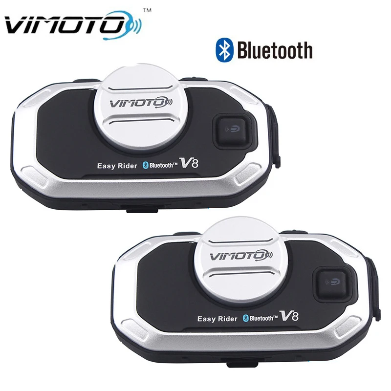 2 шт VIMOTO V8 мотоциклетный домофон Bluetooth шлем гарнитура BT переговорные Moto Intercomunicador+ мягкий микрофон