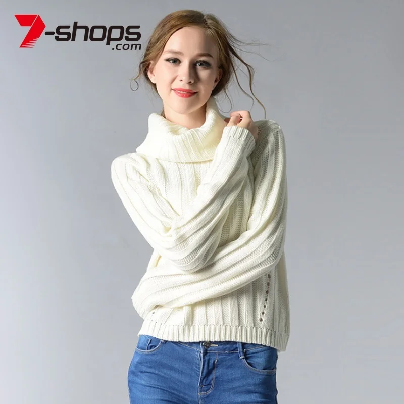 AECU женские зима модный свитер с высоким плотно облегающим шею воротником для