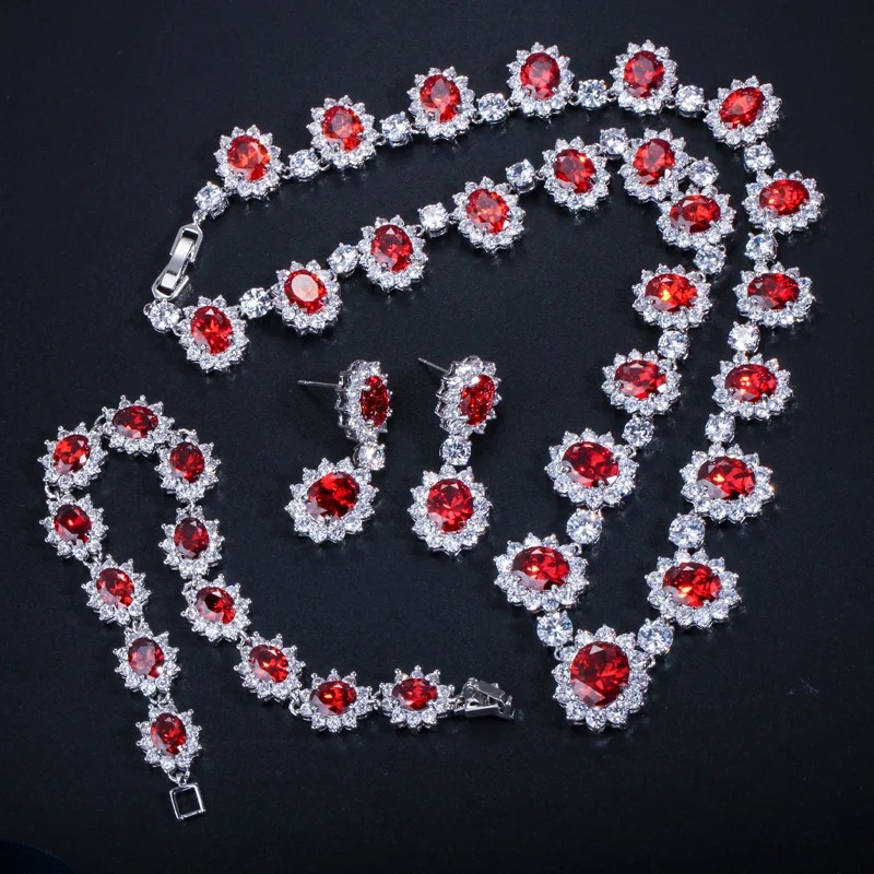 Серьги-подвески ThreeGraces классические с фианитом в виде цветов ожерелье браслеты