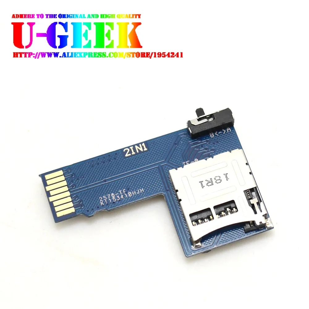 Двойной коммутатор UGEEK 2 в 1 для карт micro SD адаптер TF карты 3 А + Zero w|raspberry 2|raspberry pi