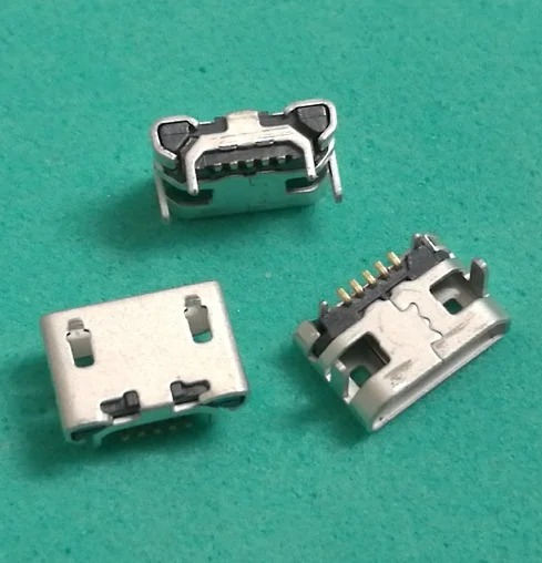100 шт./лот 4-футовый 5-контактный разъем Micro USB V8 Порт зарядки маленький