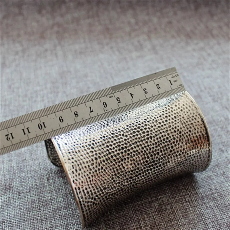 Богемный этнический винтажный посеребренный широкий открытый Браслет манжета