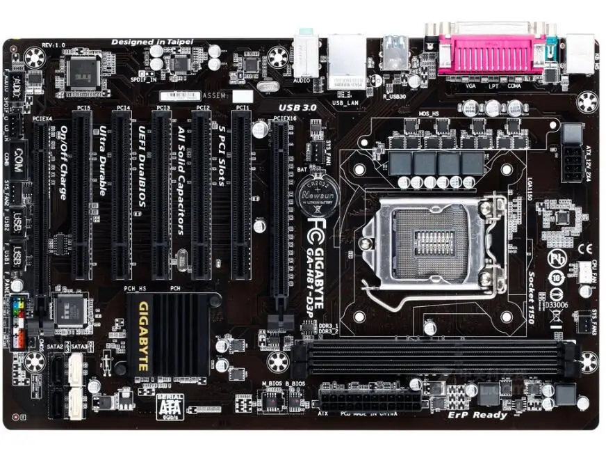 Для Gigabyte GA H81 D3P Оригинал используется материнская плата разъем LGA 1150 DDR3 USB3.0