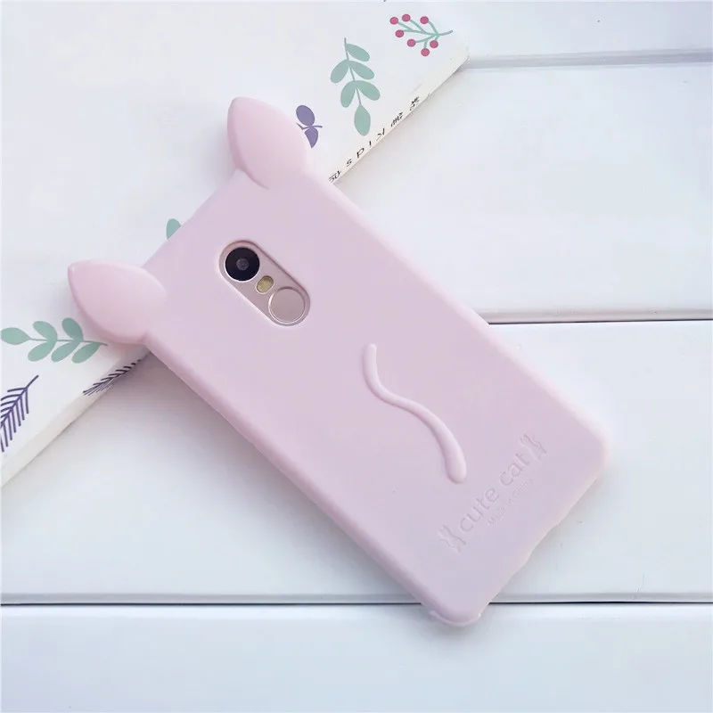 Xiaomi Redmi Note 4 X чехол милый цвет кошачьи ушки Мягкий силиконовый для телефона 4x Coque