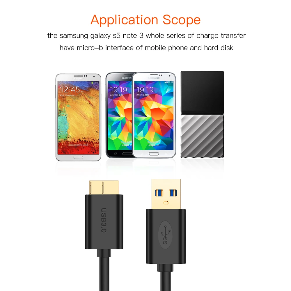 USB 3,0 type A к Micro B кабель-удлинитель для внешнего жесткого диска HDD samsung S5 Note3 USB HDD кабель для передачи данных 0,5 м 1 м 1,5 м