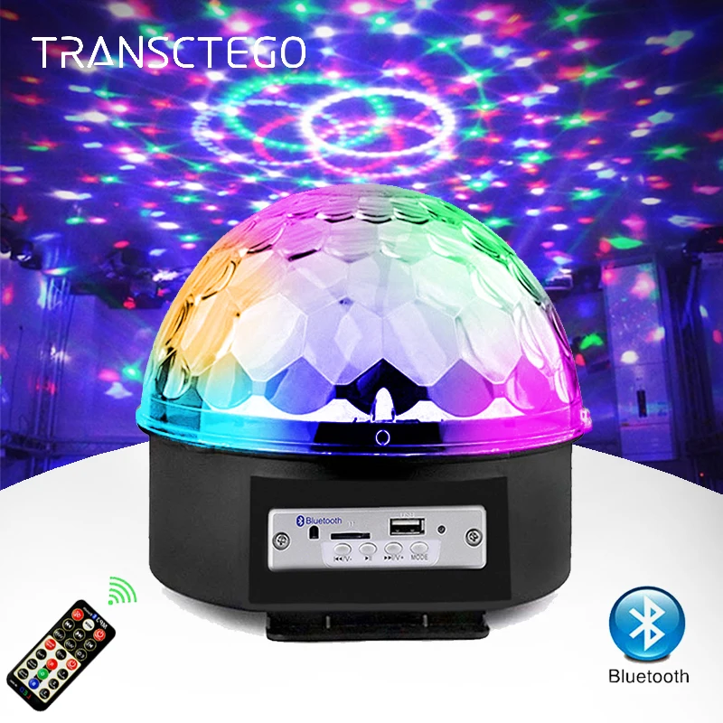 6 цветов LED Bluetooth дискотека свет с MP3 плеером спикер сценический вращающийся Lumiere