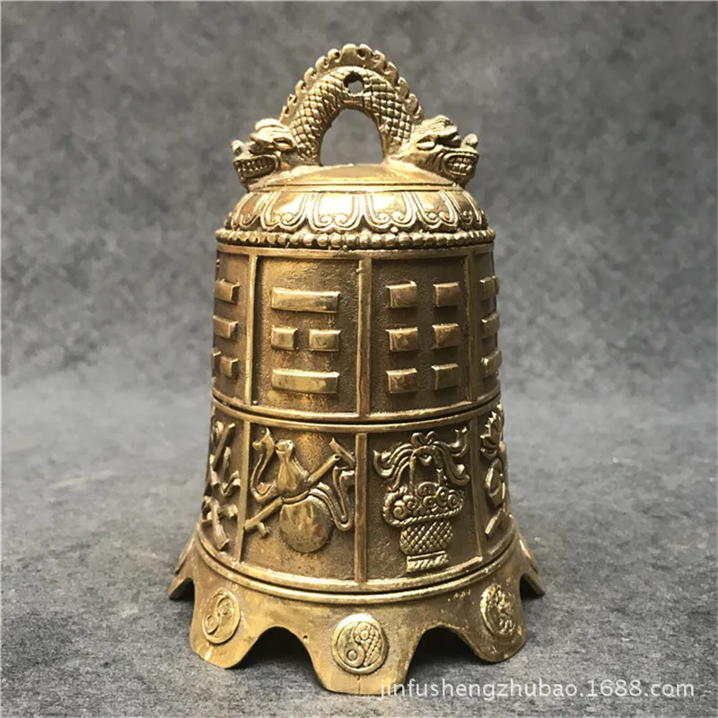 Collect ancient hand hammering Chinese brass old dragon pressure clock decorative copper tools wedding free shipping | Дом и сад