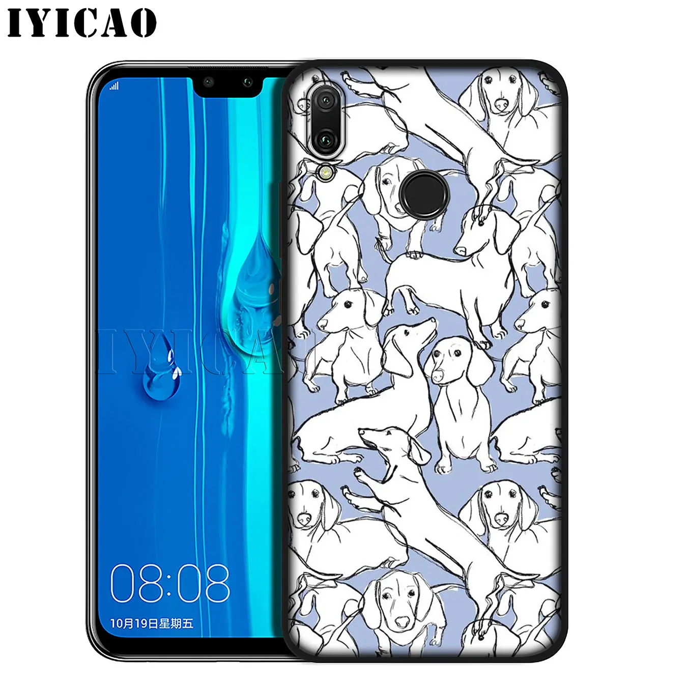 IYICAO Animals cute Dogs Dachshund Soft Phone Case for Huawei Mate 30 20 10 Pro Nova 5I 5T 5 4 4E 3i 3 2i Lite Smart |