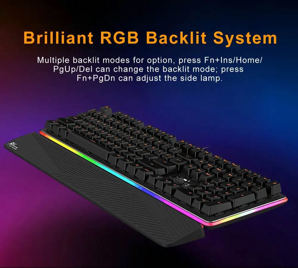 Механическая игровая клавиатура Royal Kludge RK919 с 108 клавишами проводная USB NKRO RGB