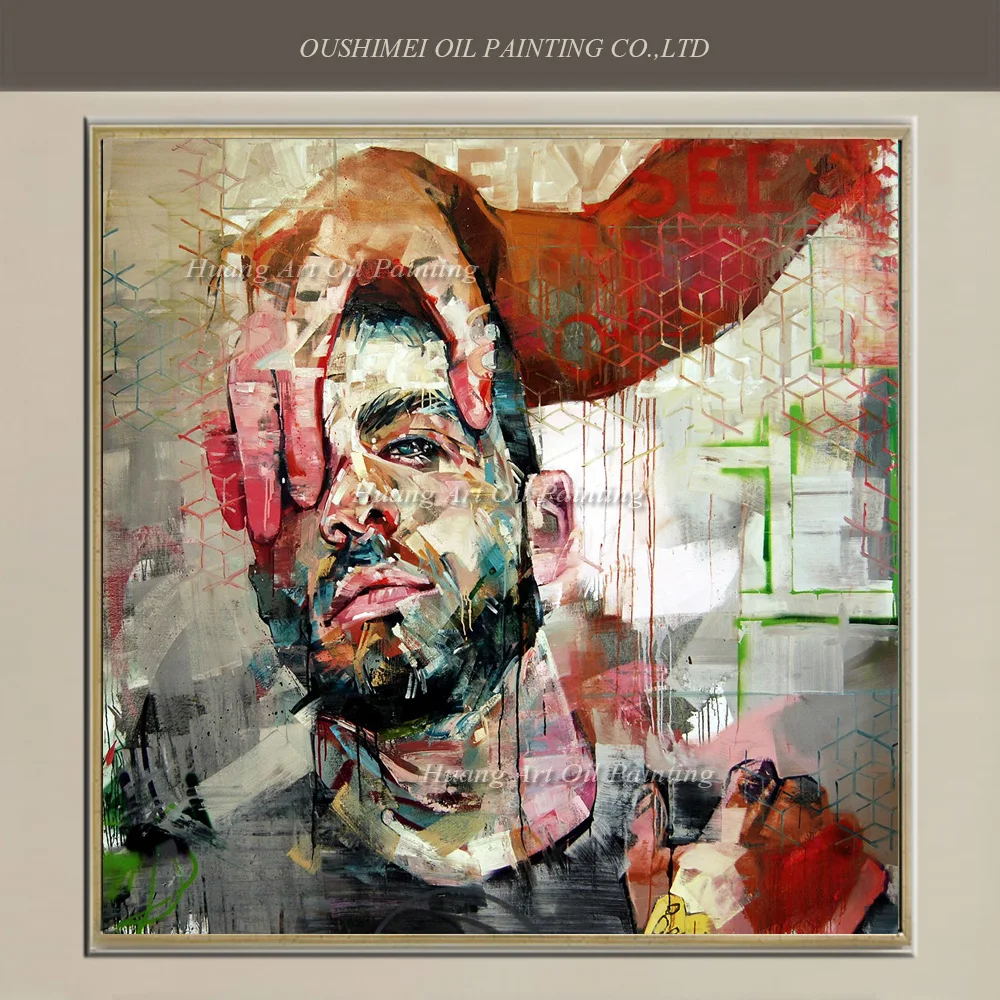 Искусный художник ручная роспись современная абстрактная фигурка картина