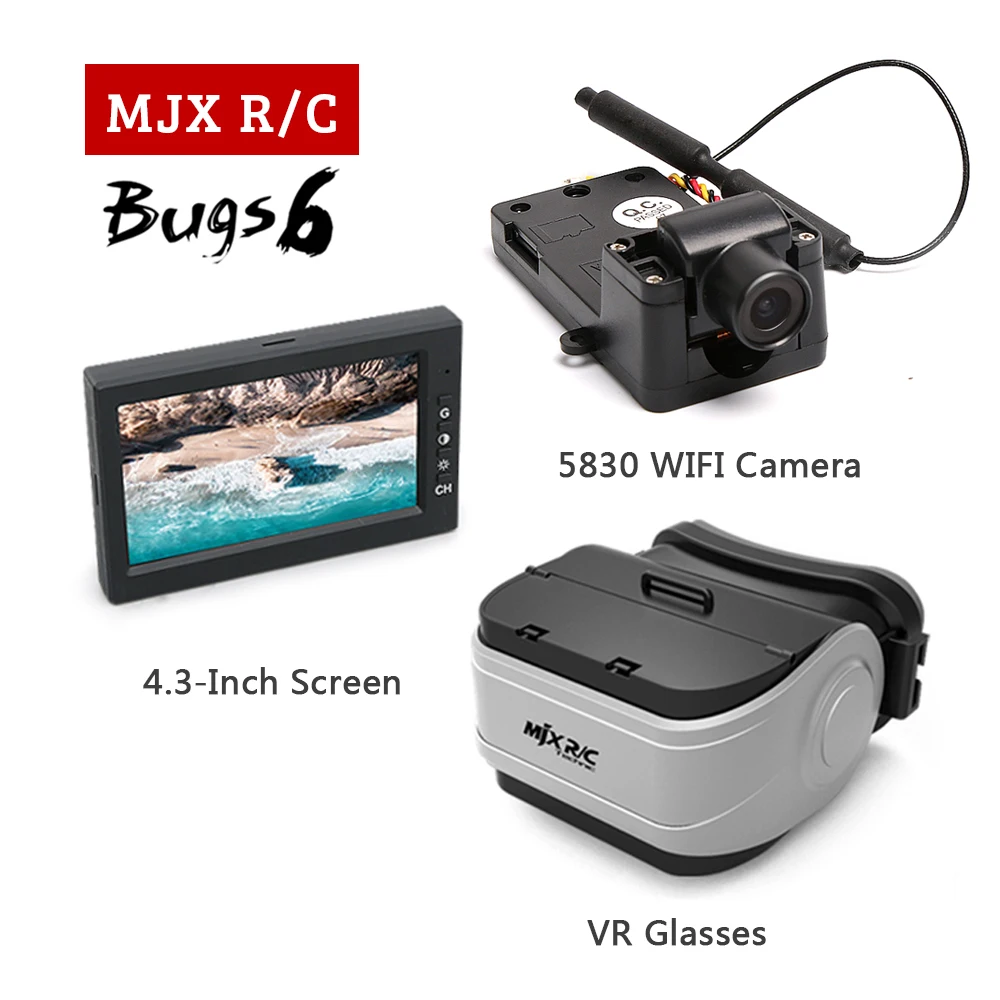 MJX Bugs 6 & B6 RC Drone запасные части с камерой 5 8G C5830 FPV дисплей 2 4 дюйма очки VR для Quadcopter