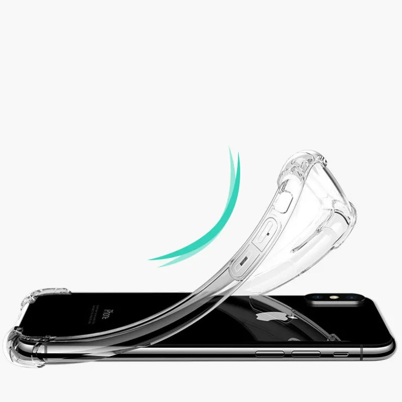 Прозрачный чехол-подушка безопасности Чехол для iPhone 7 8 6 7plus 8plus 6plus 6s X plus XS XR MAX |