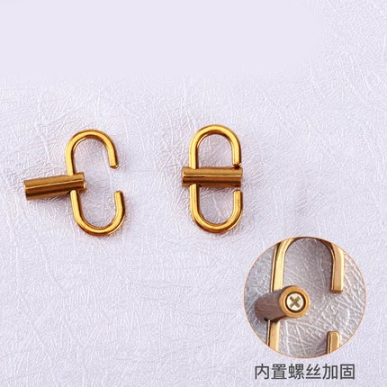 Gold Высокое качество, 1 шт., регулируемые металлические пряжки для женщин, сумочка, ремешок на цепочке, короткие сумки через плечо, длина, аксессуары - Цвет: Gold