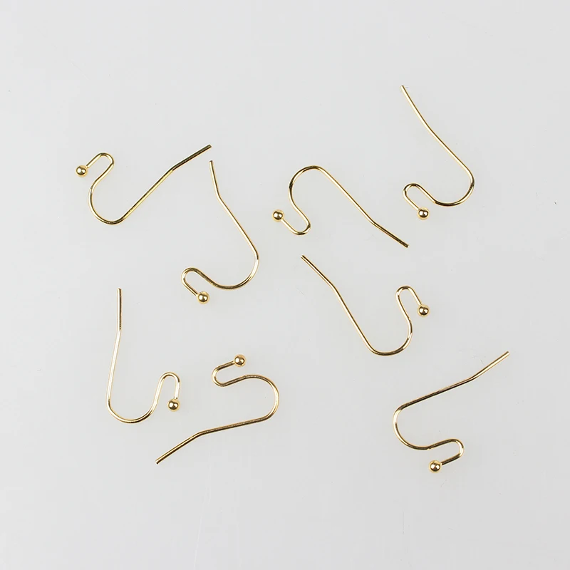 Бесплатная доставка новинка 2017 золотые крючки для сережек с катушкой фурнитура