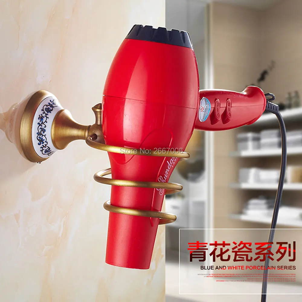 Бесплатная доставка домашний держатель для фена ZR2502 настенная полка из латуни