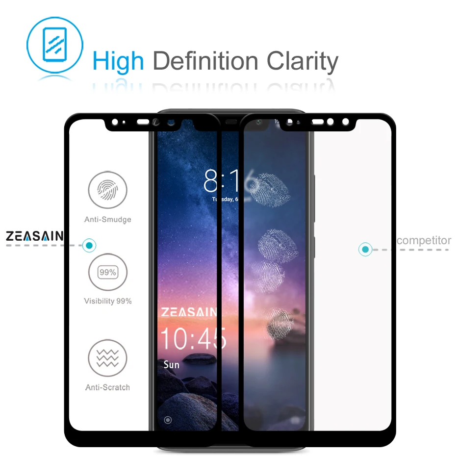 Оригинальное закаленное стекло ZEASAIN для Xiaomi Redmi Note 6 Pro Note6 защита экрана 9H HD