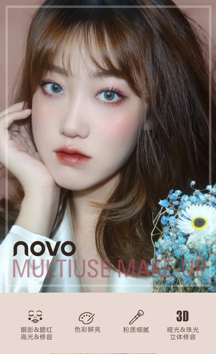 Тени для век Румяна High Light One Make-up Disc Shimmer матовый цвет земли для начинающих красоты