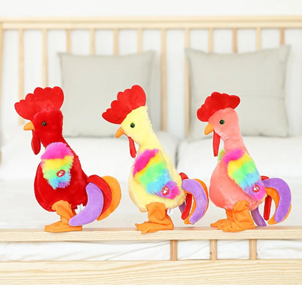 Electric Funny Chicken Plush Toy Sing Dancing Interactive Stuffed Animal Toys Birthday Gifts For Baby and Children | Игрушки и хобби