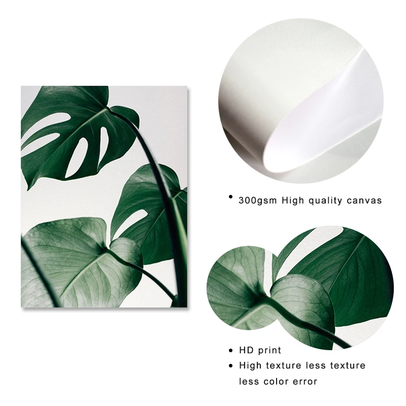 Скандинавская Картина на холсте современные принты растительный лист