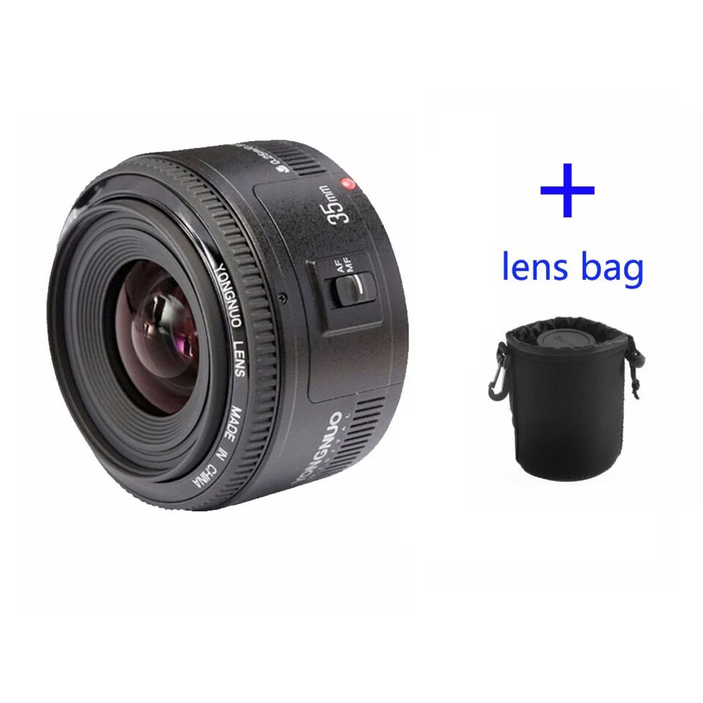 Yongnuo 35 мм объектив YN35mm F2 объектив для canon широкоугольный большой апертуры фиксированный Автофокус Объектив EF крепление камеры EOS можно выбрать сумку