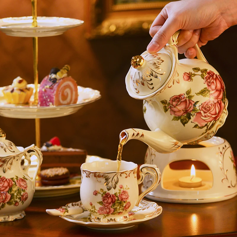 Китайский чайник с тепловой основой чайный набор обычной свечей модный для кофе
