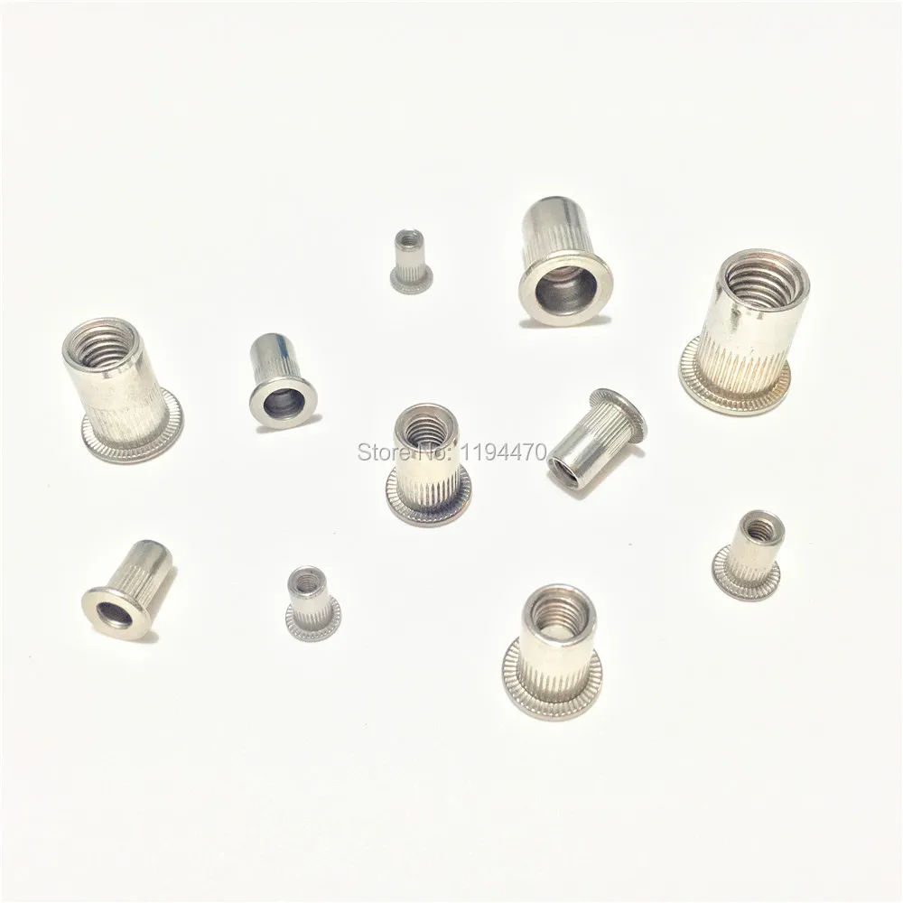 

2-50 шт. M3 M4 m5 m6 m8 m10 m12 Метрическая резьба 304 нержавеющая сталь плоская головка заклепки вставка гайка крышка Rivnut