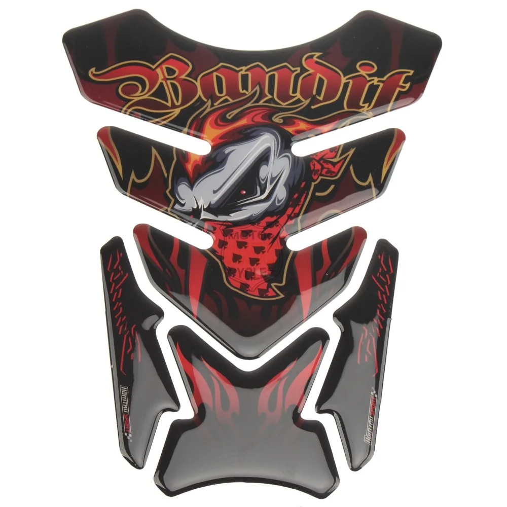 3D череп Стикеры s мото Танк Pad защитный гель Стикеры наклейка для Honda CB CBR Suzuki Bandit 600 650 1200 1250 650S 600S Yamaha