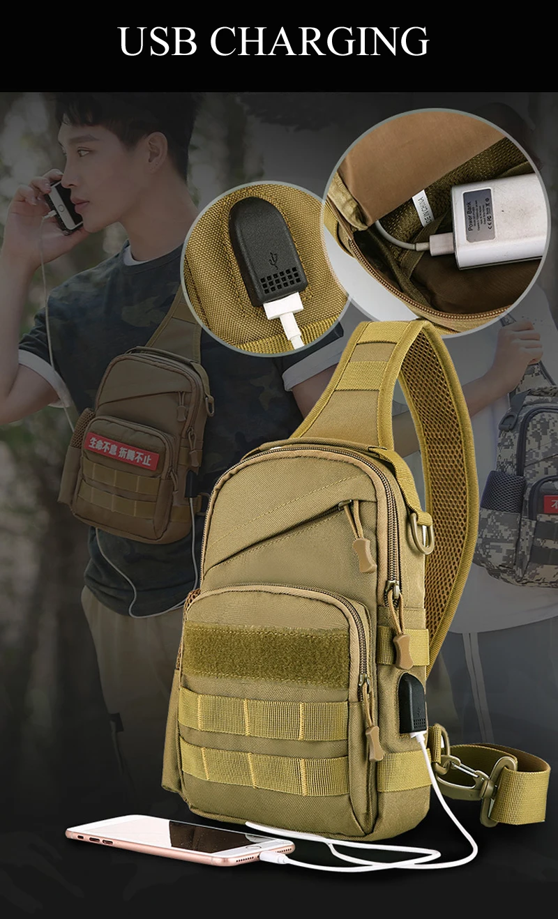 Тактическая Сумка-слинг, рюкзак на плечо, военная спортивная сумка для походов, походов, походов