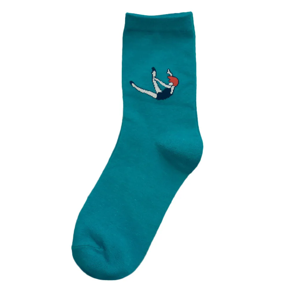 Женские цветные осенние модные носки 2019 повседневные хлопковые носки-футляры