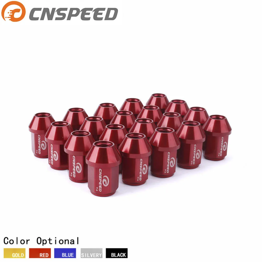 CNSPEED 20 шт M12x1.5 Racing кованые 7075-T6 алюминиевая Зажимная гайка 35 мм гонки ушковый