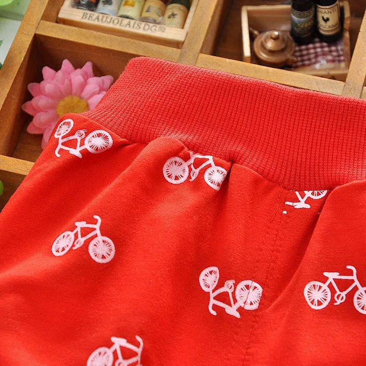 Осень 2016 новые хлопковые детские брюки милые Мультяшные штаны с вышивкой для