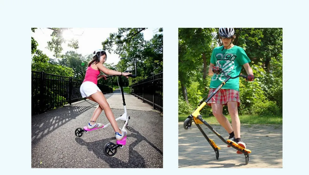 Поддержка 85 кг высокого качества скоростной скутер три колеса Скутер Складной Kick