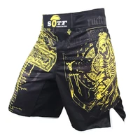 new yellow azrael breathable sports fitness mma fighting boxing shorts tiger muay thai boxing shorts mma short pretorian boxeo