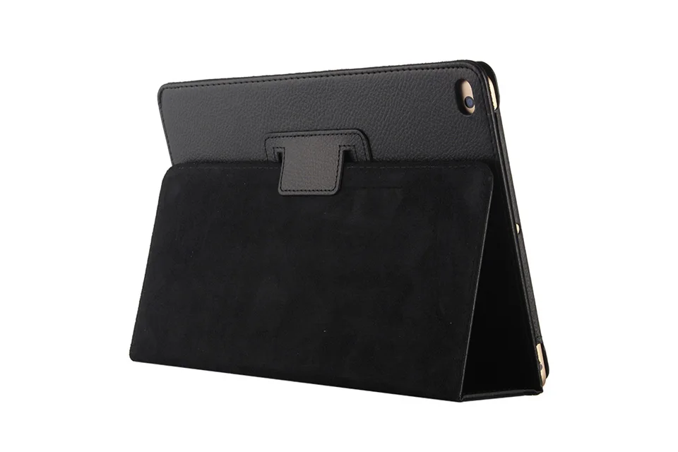 Black Личи поверхность флип из искусственной кожи чехол для Apple ipad(1822,1823) 9,7 с retina стенд для ipad air 1 Air 2 Чехол ipad 5/6 - Цвет: Black