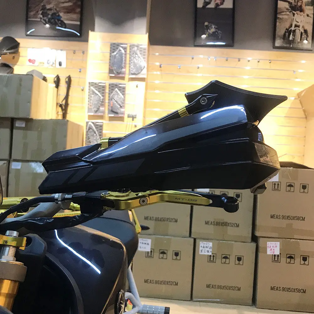 ЧЕРНЫЙ МОТОКРОСС Руль Ручка защитные пластины защита для рук для Yamaha MT07 MT09 XSR700 SXR900 MT-07- Kawasaki Z900