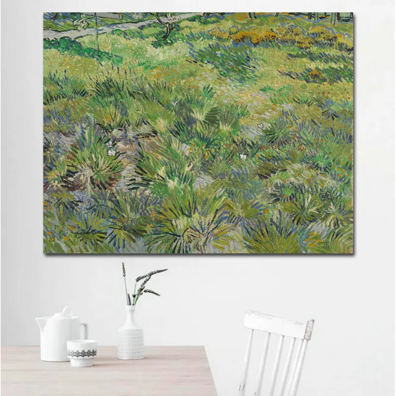 Long Grass with Butt Самоотверженный Венсан Ван Гог Ирисы печать пейзаж живопись искусство на camvas картина маслом без рамки - Цвет: Long Grass with Butt