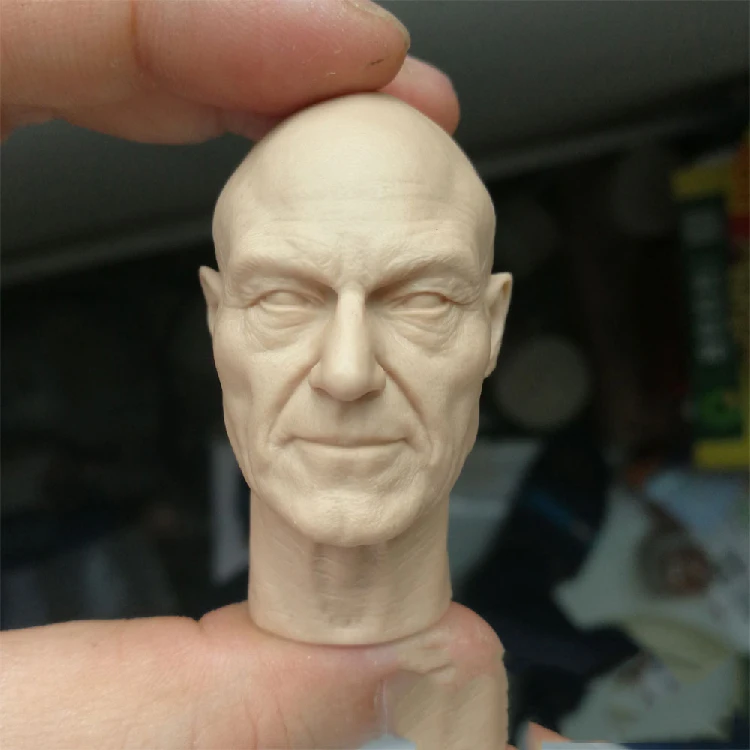 

1/6 Scale Male Soldiers Old Charles Head X Professor Unpainted Head Sculpt Model for 12'' Action Figure Body