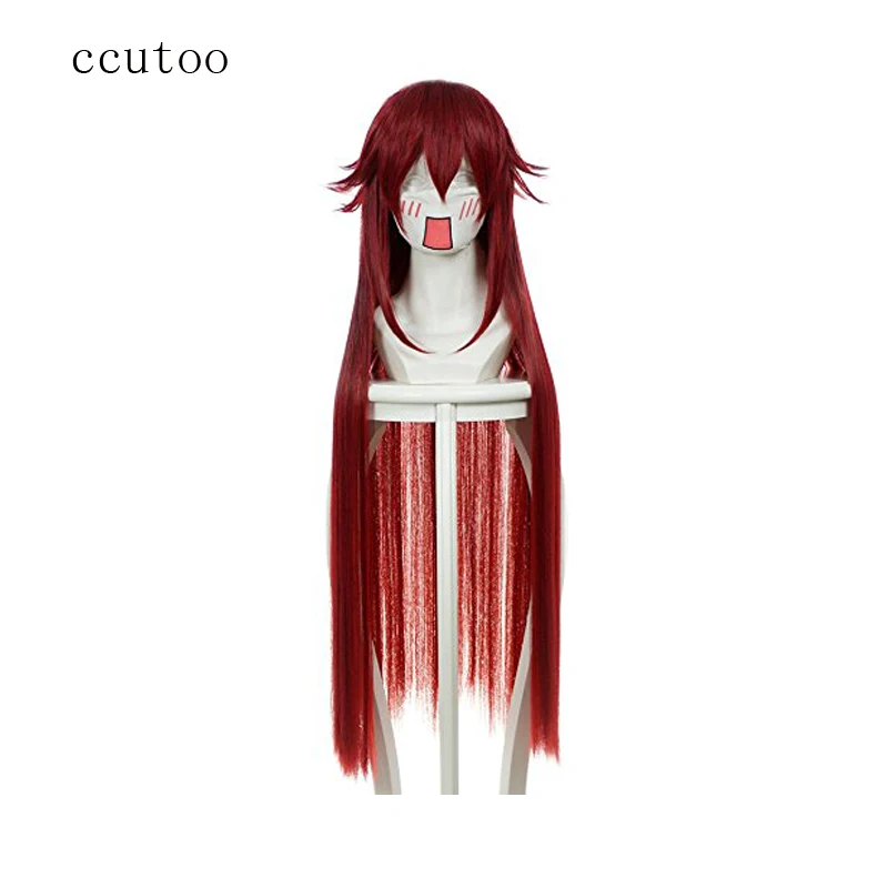 ccutoo Black Butler Grell Sutcliff 100cm Female's Dark Red Straight Long High Temperature Fiber Synthetic Cosplay Full Wigs