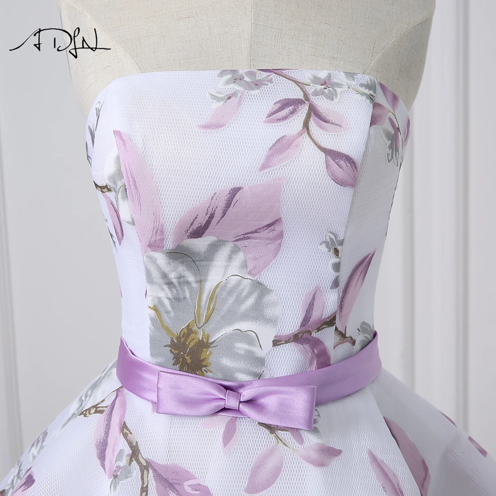 Женское платье без бретелек ADLN короткое вечернее с цветочным принтом для матери