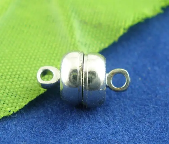 

DoreenBeads Retail 30 Pris Ancient Silver Color Round Magnetic Clasps 11x7mm