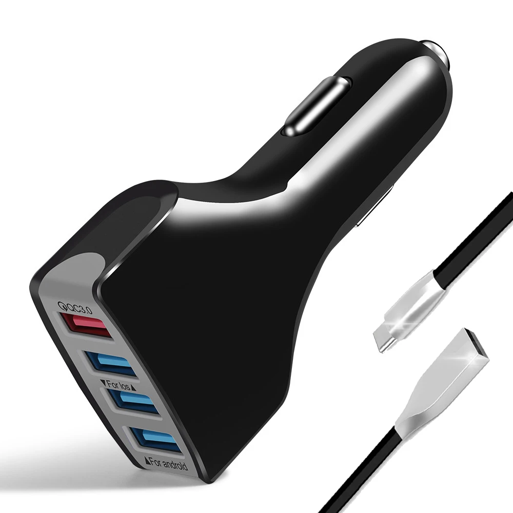 QC3.0 быстрое зарядное устройство 4 USB Автомобильное Быстрая зарядка источник