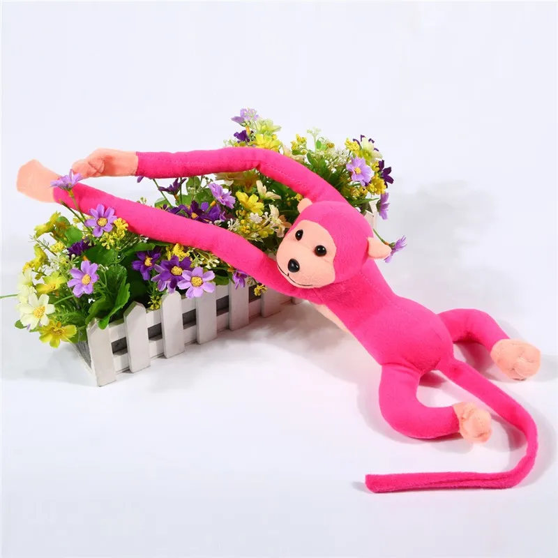 60 см Kawaii длинные руки хвост Обезьяна Животное чучела разноцветные плюшевые игрушки куклы шторы Дети подарки на день рождения