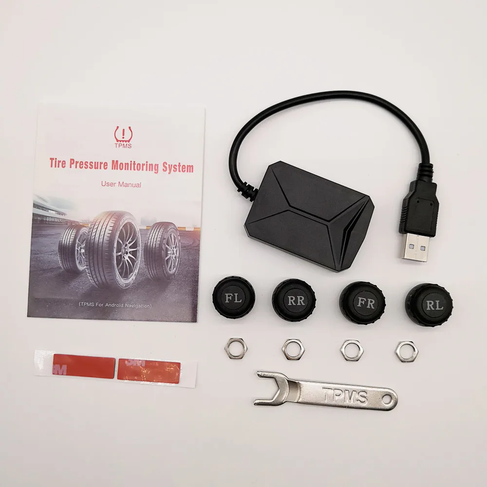 USB автомобильная система давления в шинах TPMS для быстрого отображения